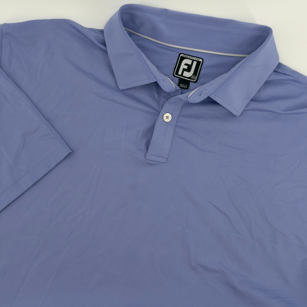 FootJoy FJ Athletic‎ Fit Polo Shirt Mens 2XL Periwinkle Short Sleeve Golf